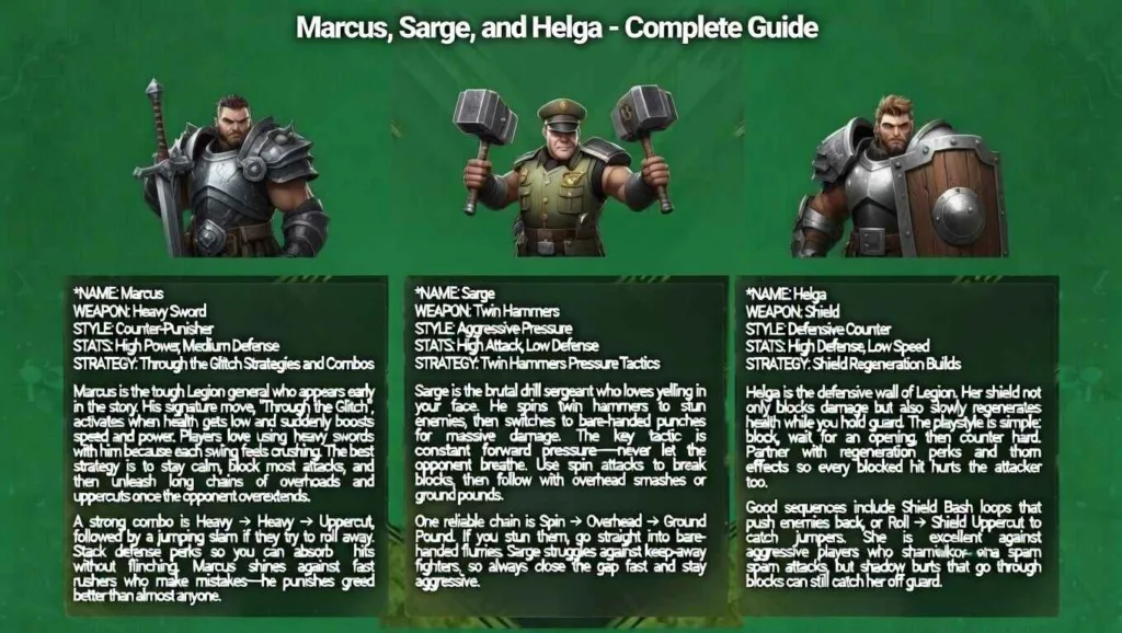Legion Faction Characters Breakdown