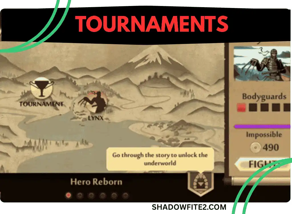 Tournament Mode in Unlimited Energy APK of Shadow Fight 2
