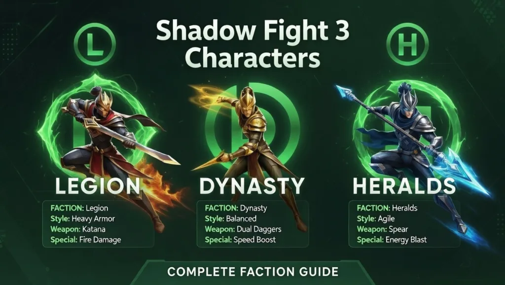 Shadow Fight 3 Characters Complete Guide and Strategy
